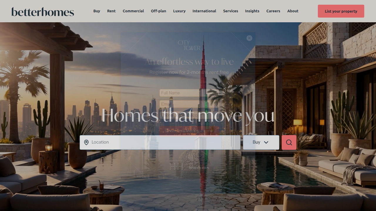 Review property advice and agent information from Betterhomes, a key real estate agency in Dubai.