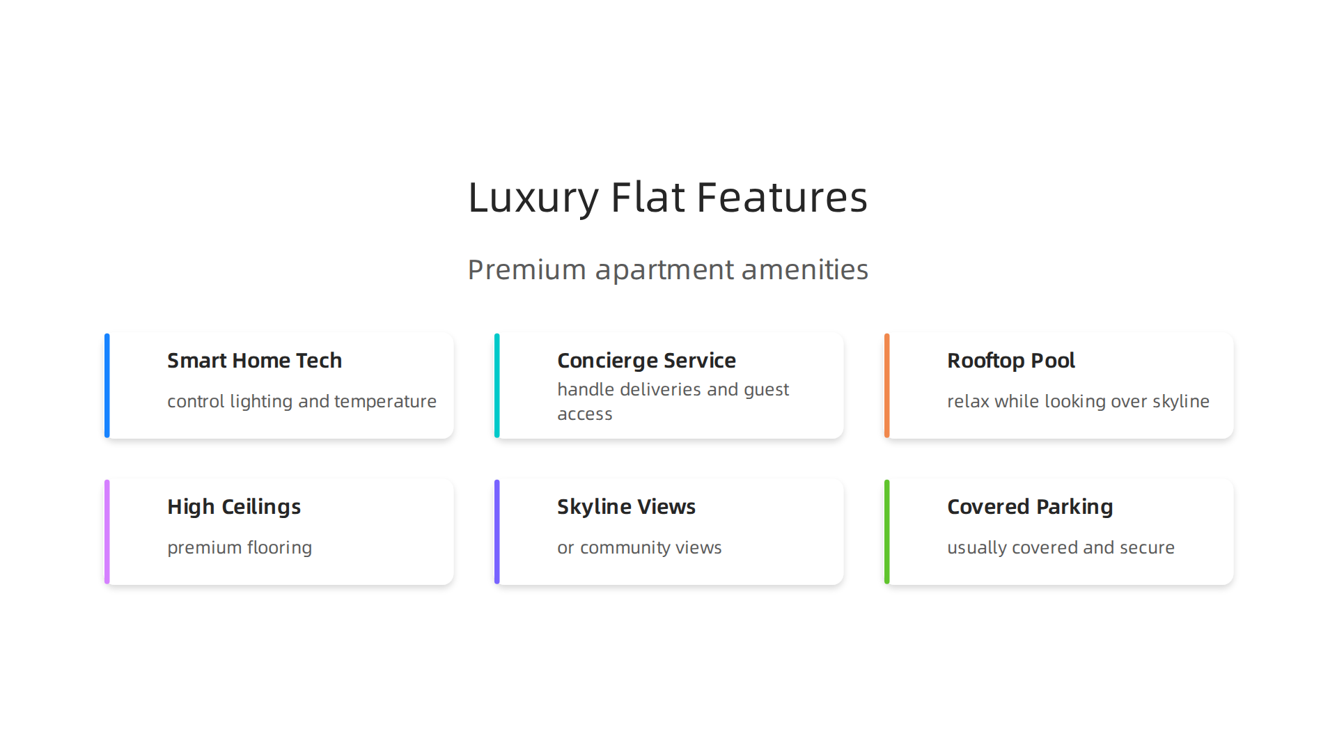 An overview of premium features typically found in luxury rental apartments in Al Nahda.