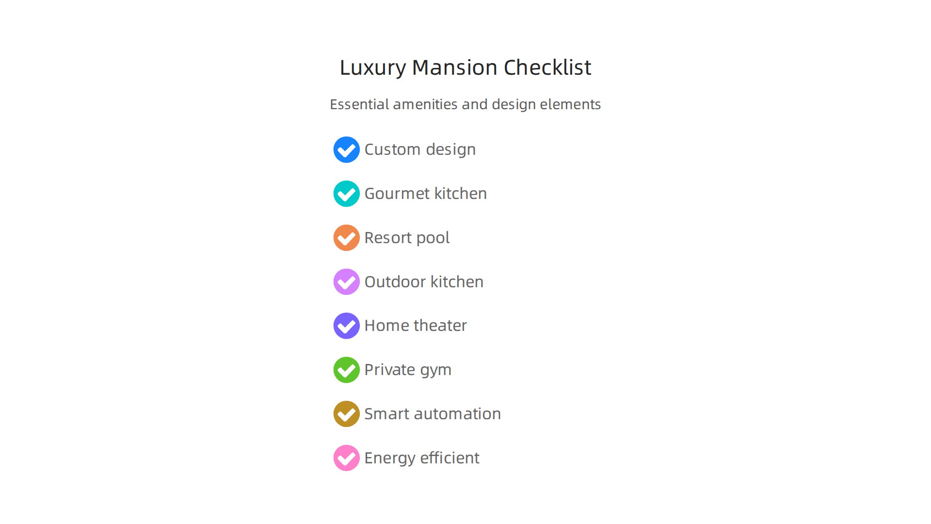 Essential amenities and design elements that define a true luxury mansion in 2026.