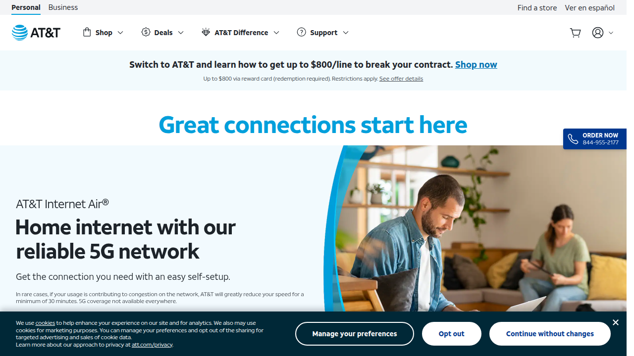 AT&T, one of the Fortune 500 companies headquartered in Dallas, contributing to economic growth.
