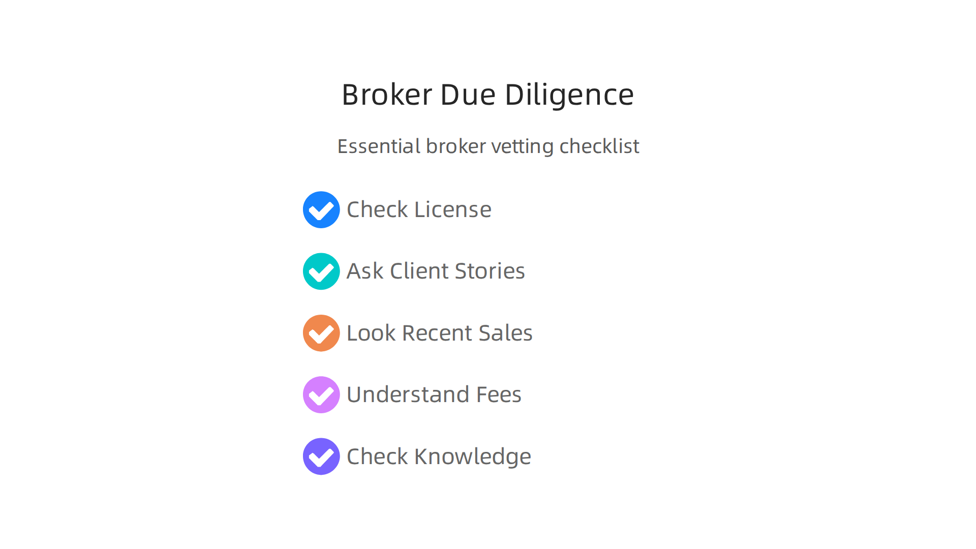 An essential checklist for buyers to vet real estate brokers and agents in Dubai.