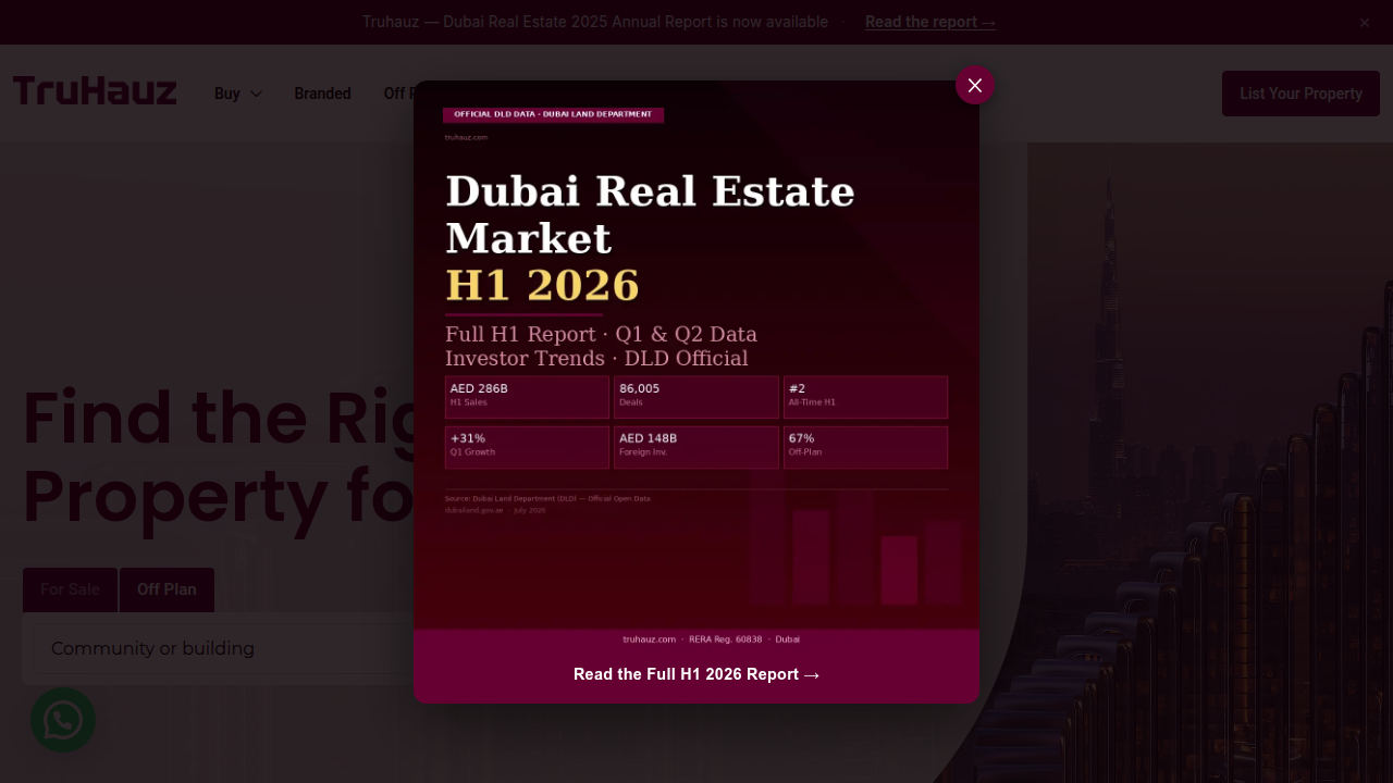 Access detailed property price breakdowns and market insights for Dubai from Truhauz.