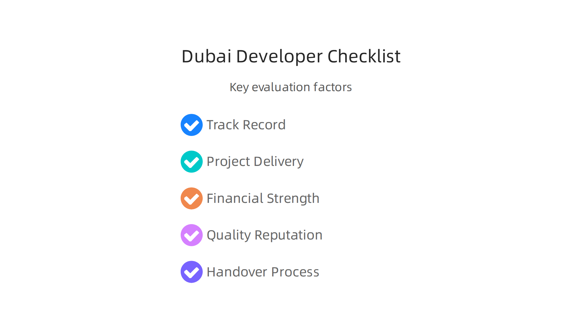 Key factors to evaluate when selecting a real estate development company for your investment in Dubai.