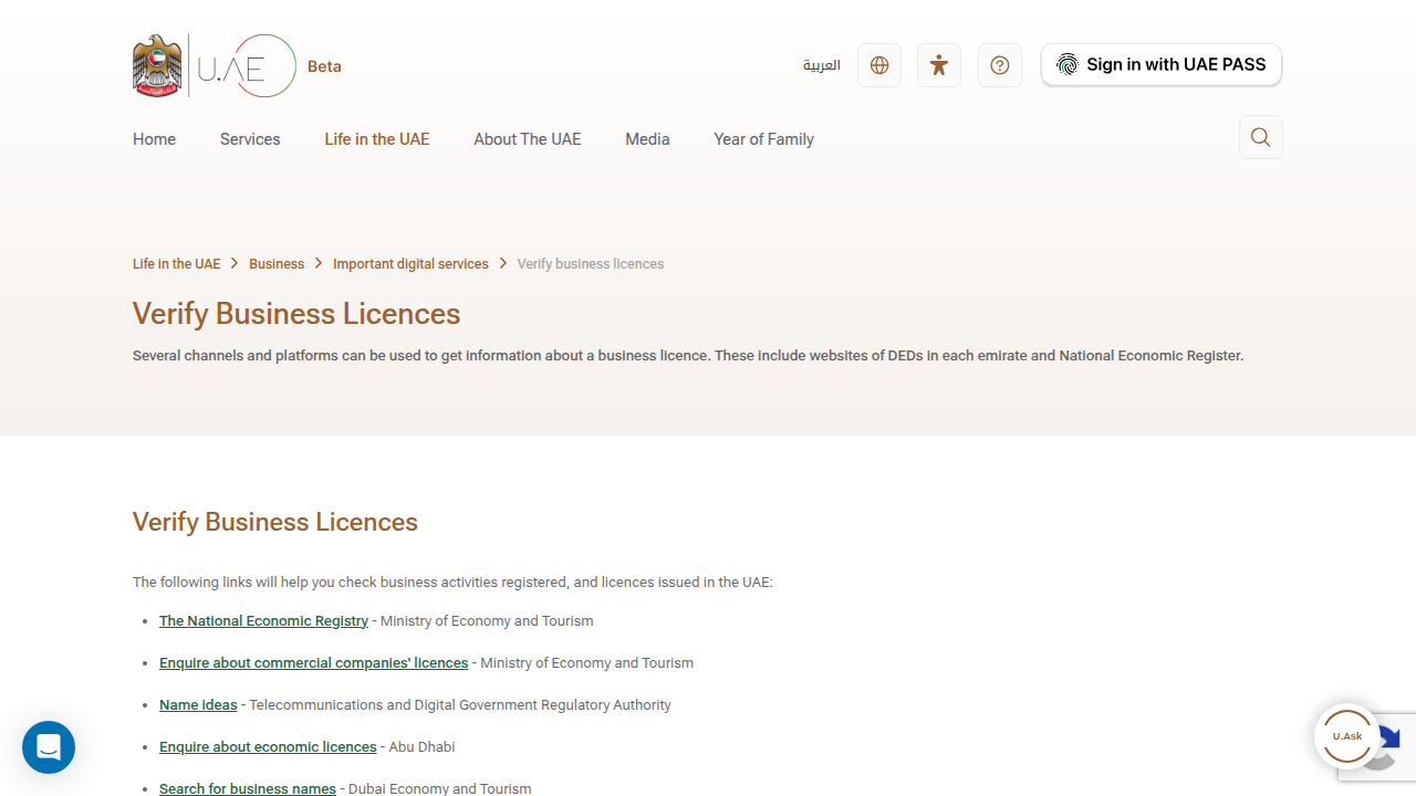 Verifying business licenses on the official UAE government portal ensures legitimacy and trustworthiness in the property market.